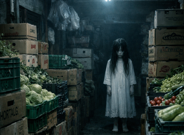 Aparición de la niña fantasma en el pasillo de las verduras