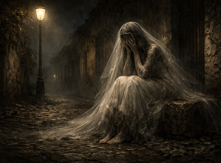 Aparición de la Novia Fantasma llorando en una calle de Chihuahua