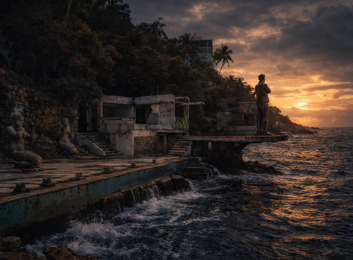 Casa abandonada de Cantinflas con vista al mar en Acapulco