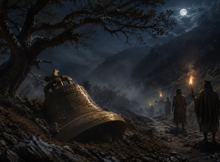 Campana de oro perdida en la sierra de Rayón San Luis Potosí.